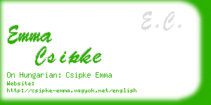 emma csipke business card
